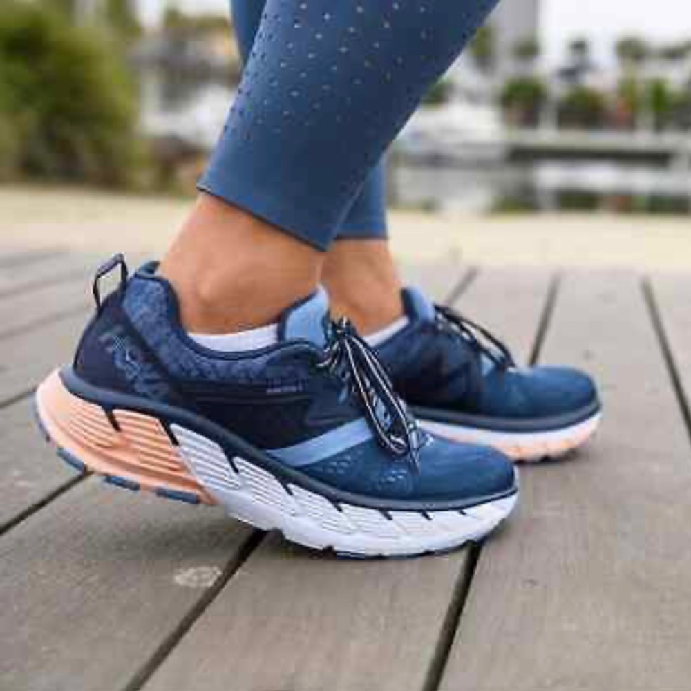 Women’s Size 6.5 - Hoka One One Gaviota 2 - Blue (Moon Indigo and Dusty Pink)